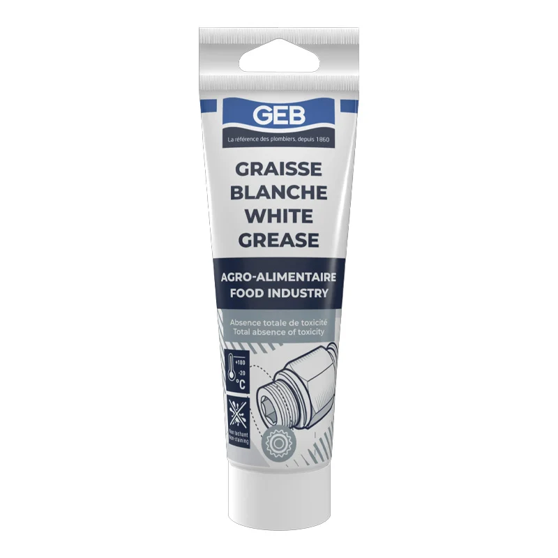 Graisse blanche GEB sans savon distinctif contact alimentaire 125ml avec Additifs Protecteurs