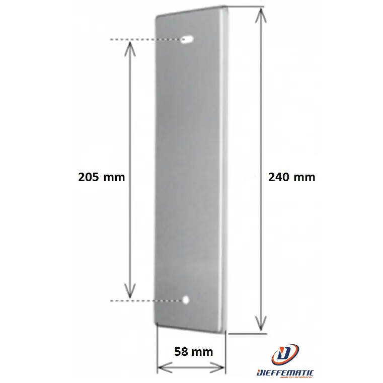 Placca 205Mm Alluminio Lucido Copri Avvolgitore Motore Tapparella