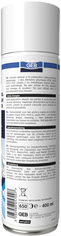 Purgeur carburant Décapant universel en érosol GEB 400 ml