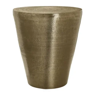 Garniture intérieure Table D'Accent - Table D'ExtréMité De Tambour En MéTal Fer Doré 22"H