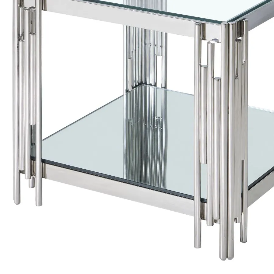 Grande Table D'Appoint Estrel En Argent pour fourgons
