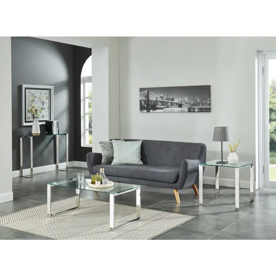 Pièce Lourde Table D'Appoint Zevon En Argent