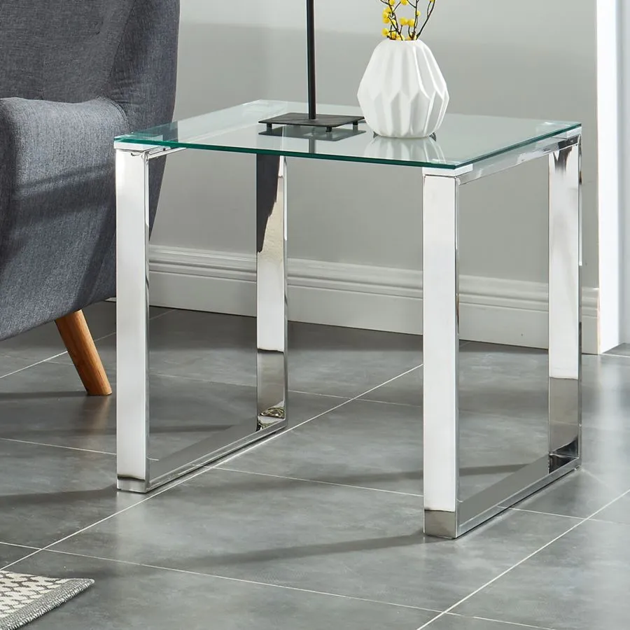 Pièce Lourde Table D'Appoint Zevon En Argent