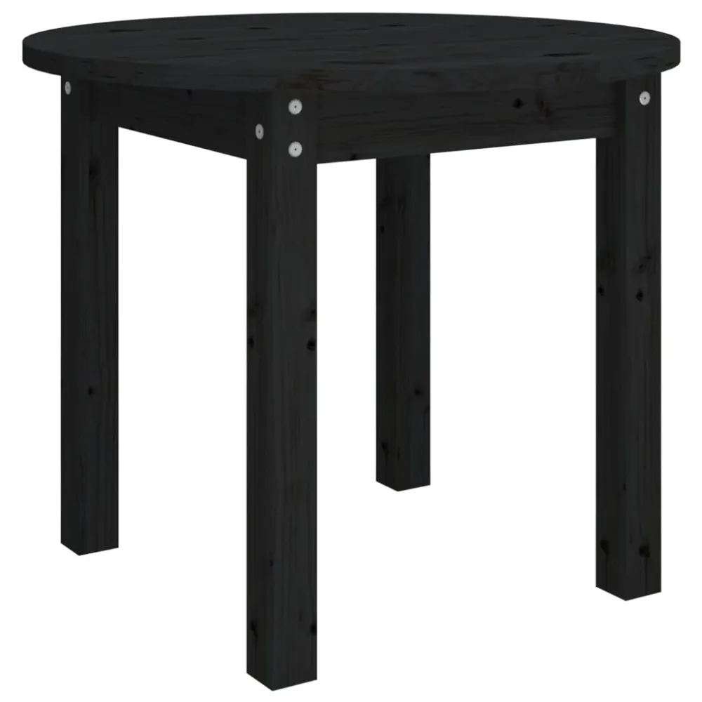 Table d'appoint design basique Ø 55 x 45 cm bois massif de pin noir DEC039901