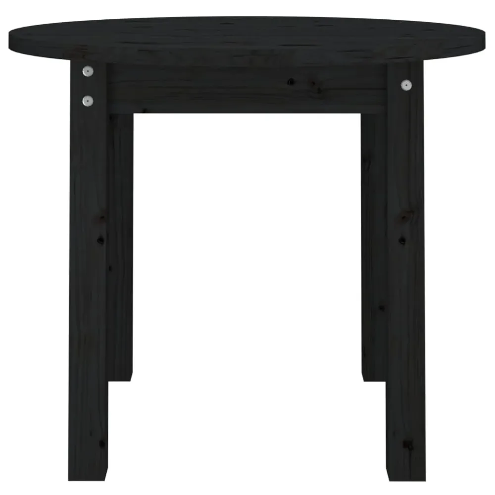 Table d'appoint design basique Ø 55 x 45 cm bois massif de pin noir DEC039901