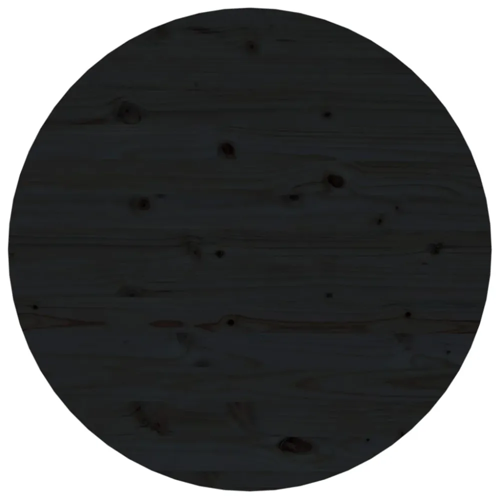 Table d'appoint design basique Ø 55 x 45 cm bois massif de pin noir DEC039901