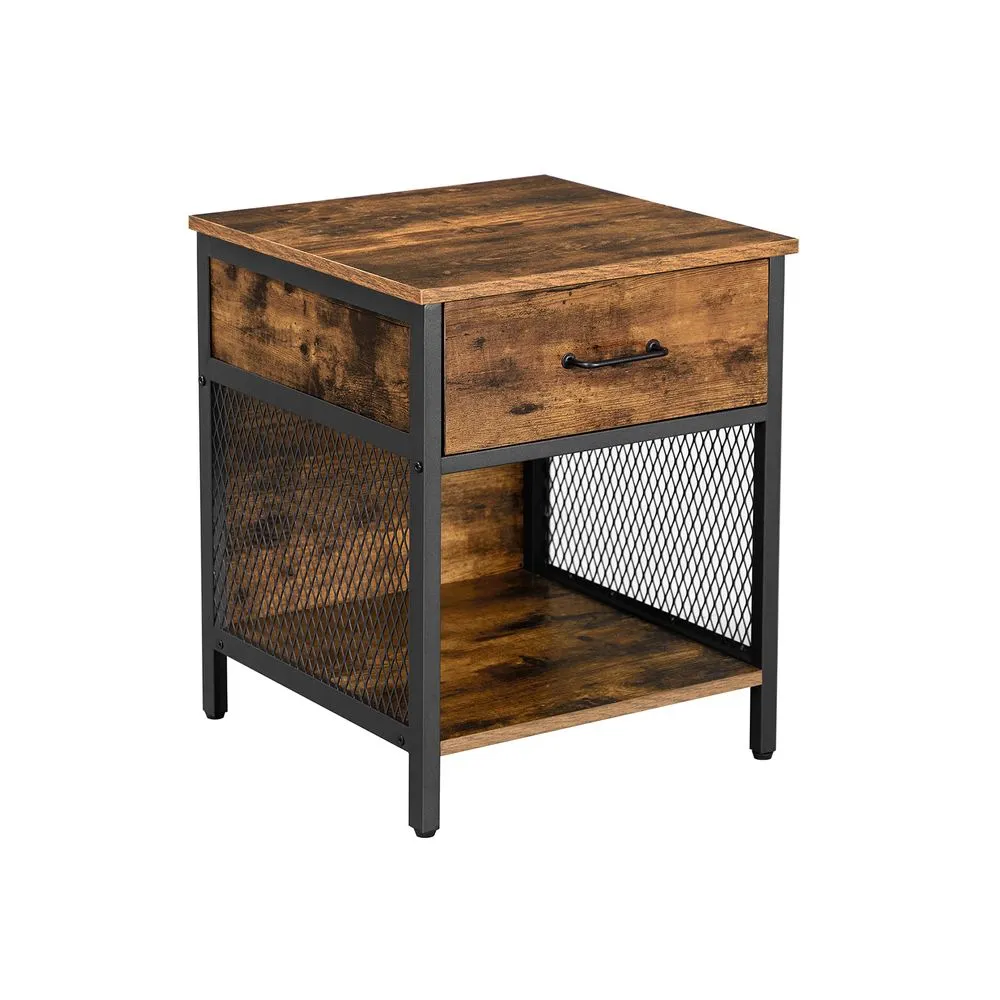 VASAGLE Table d’appoint cadre acier pour transport de marchandises