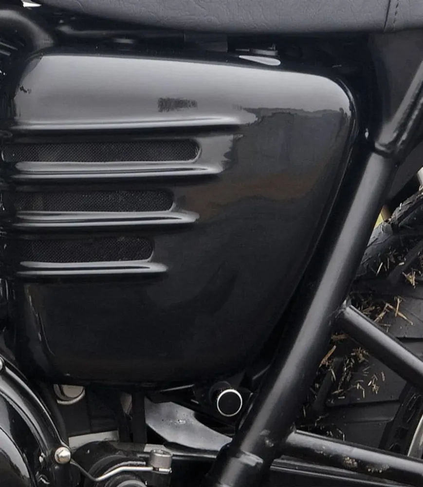 Avertisseur sonore Schnellverschluss-Vorrichtungen Seitenverkleidung für Triumph - Schwarz