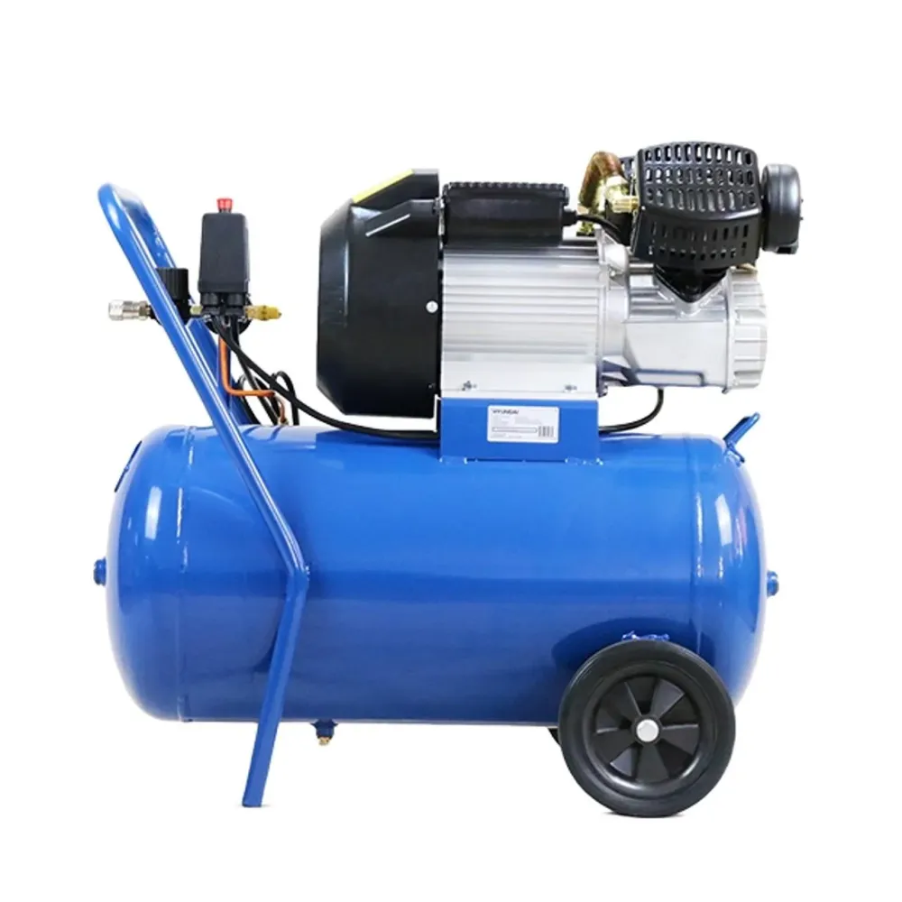 Jeu de klaxons Hyundai HY3050V 50L Electric Air Compressor 14CFM 116psi Direct Drive V-Twin 230V