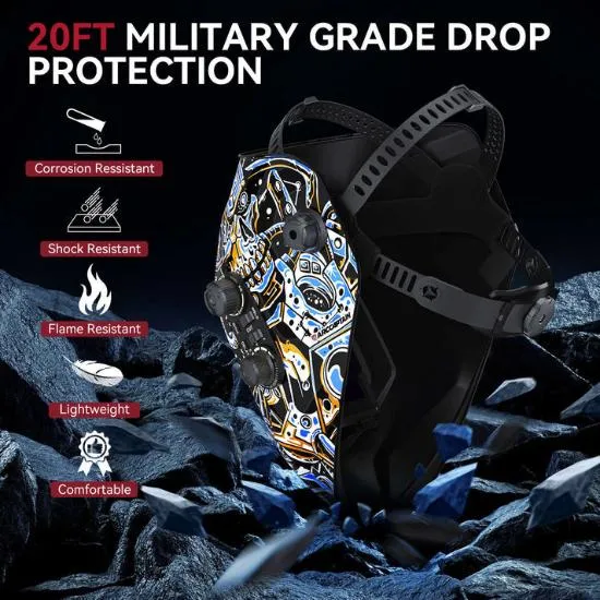 ARCCAPTAIN Ample View Auto-Darkening Skeletontech Design Welding Helmet