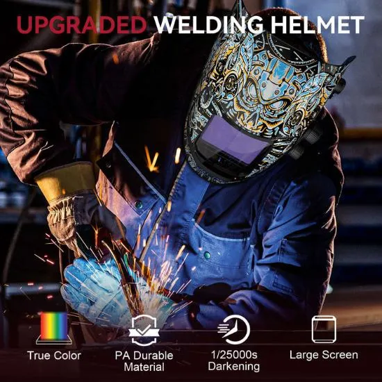 ARCCAPTAIN Ample View Auto-Darkening Skeletontech Design Welding Helmet