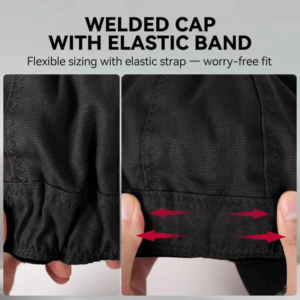 ARCCAPTAIN Reversible Welding Cap Elastic Rentrant Band Black pour Jet Ski