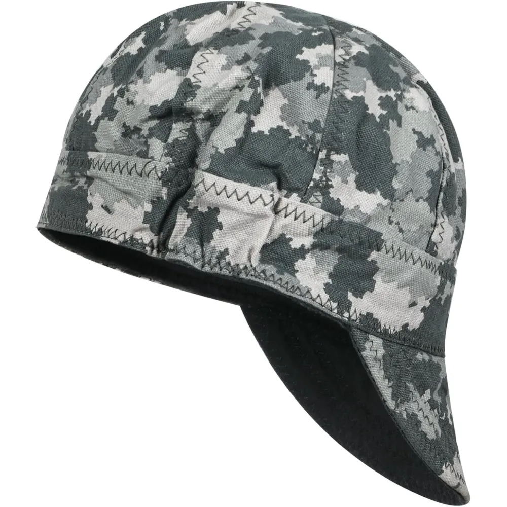 ARCCAPTAIN Réversible Welding Cap Elastic Retractable Band 10 oz Fireproof Cotton Comforts Camo