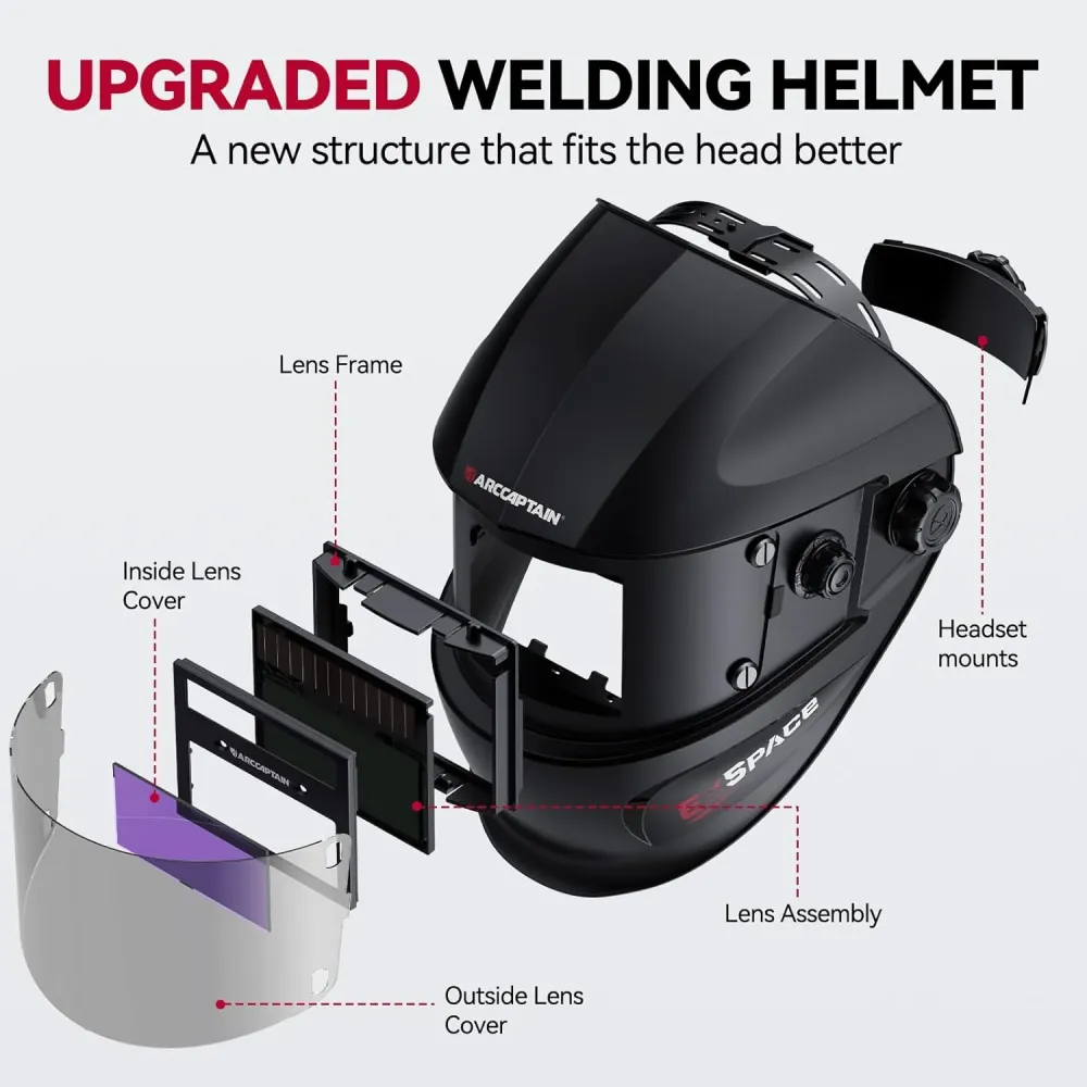 ARCCAPTAIN True Color Solar Powered EXSpace-S Welding Hood