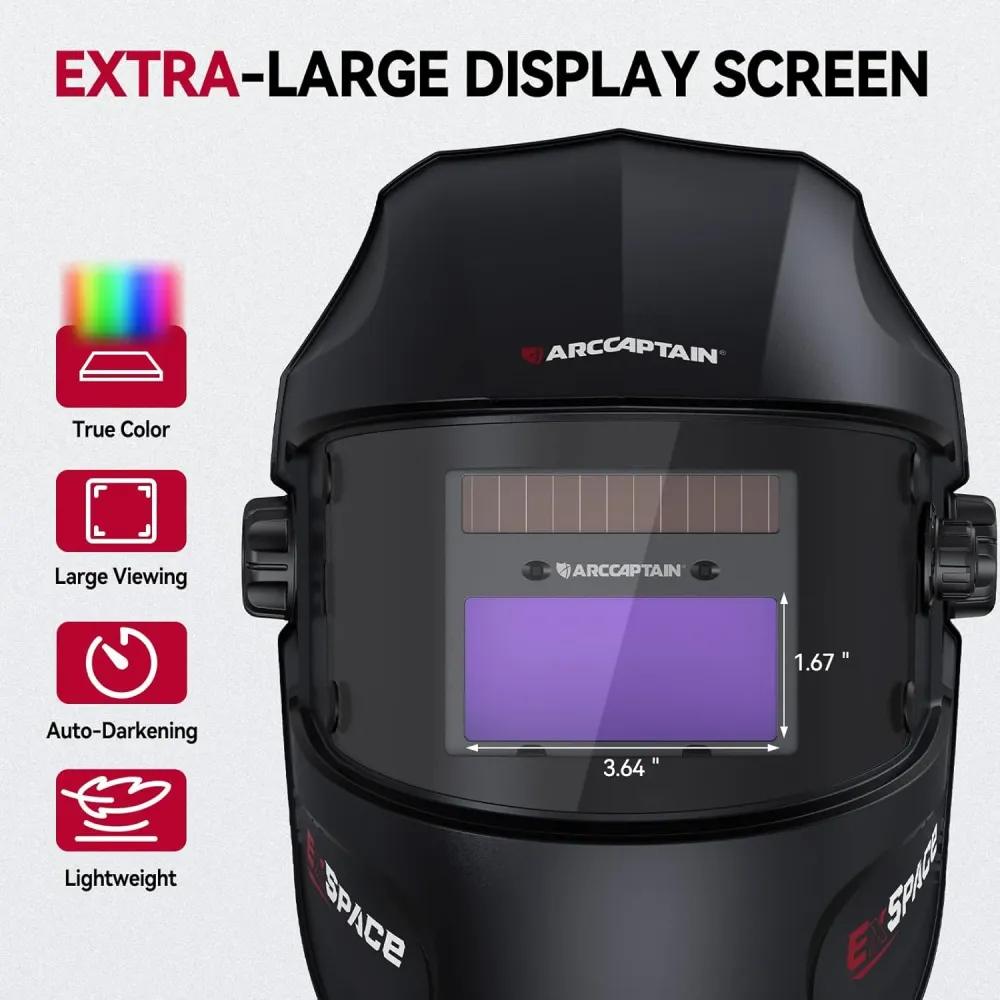 ARCCAPTAIN True Color Solar Powered EXSpace-S Welding Hood