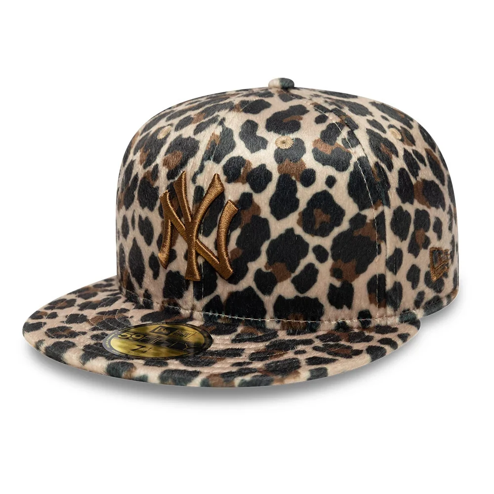 Casquette 59FIFTY Fitted Inedit York Yankees Animal Print Léopard Noir Certifié CE 6