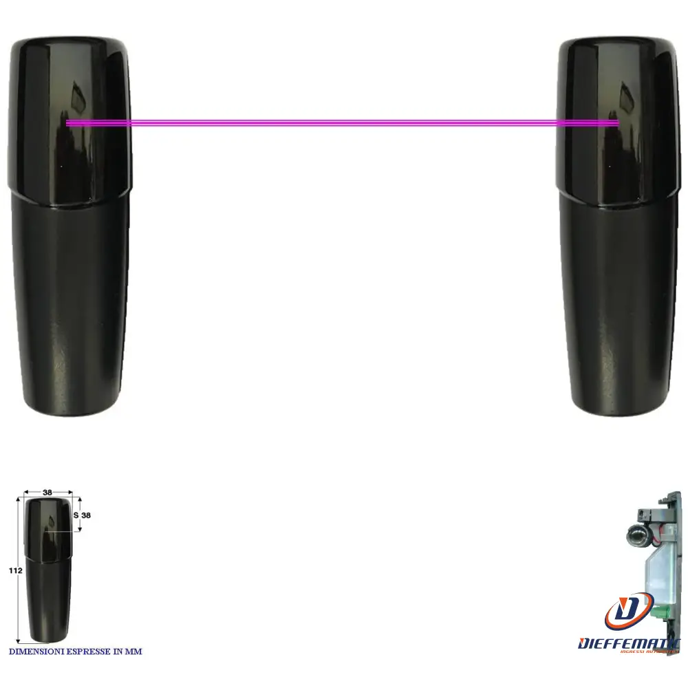 Coppia Fotocellule Ruotanti 180° 20 Mt 12/24 Vacdc Securvera Sv-Fraufrpvsb