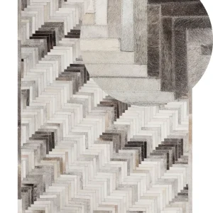 Cowhide Area Rug 140 x 200 cm Grey and Sable ARSUZ