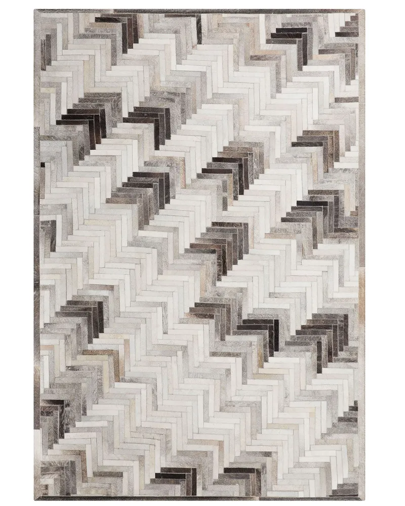 Cowhide Area Rug 140 x 200 cm Grey and Sable ARSUZ