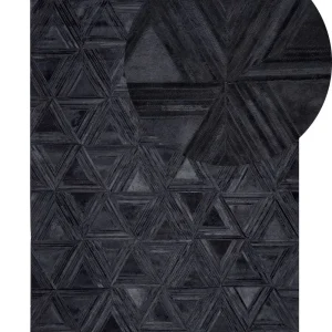 Cowhide Area Rug 140 x 200 cm Noir jais KASAR