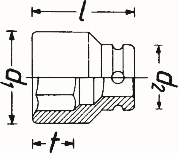 Douille Hazet FORD raccord à vis de roue carré creux 125 mm (1/2 pouce) profil de traction à six pans creux 18 x 20 mm 900...