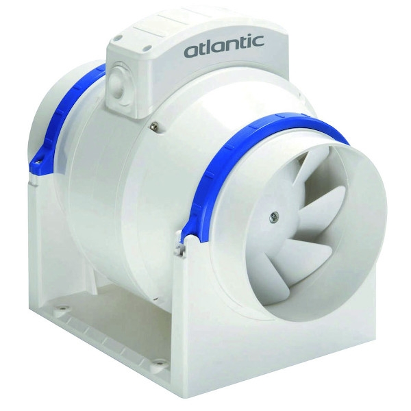 Extracteur d'air individuel VCM SIMPLE 3V - Diamètre : 122 mm - Débit d'air : 200,230,340 m³/h - ATLANTIC