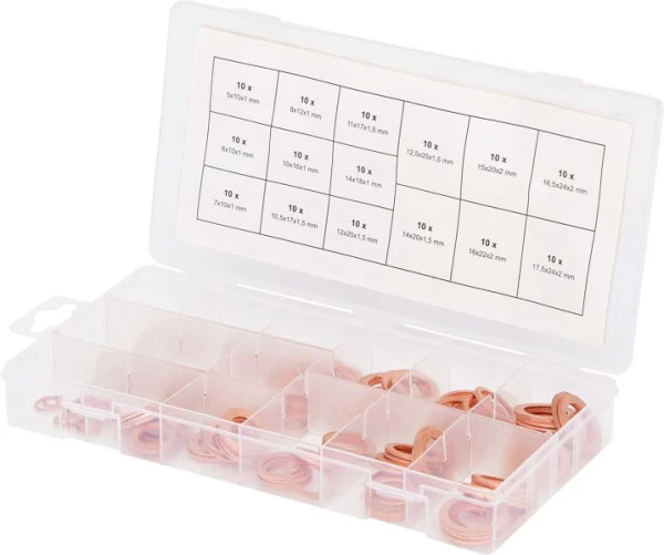 Gamme KS Tools de bagues d'étanchéité en cuivre diamètre 5-175 mm 150 pièces 970.0040 prendre à bas prix