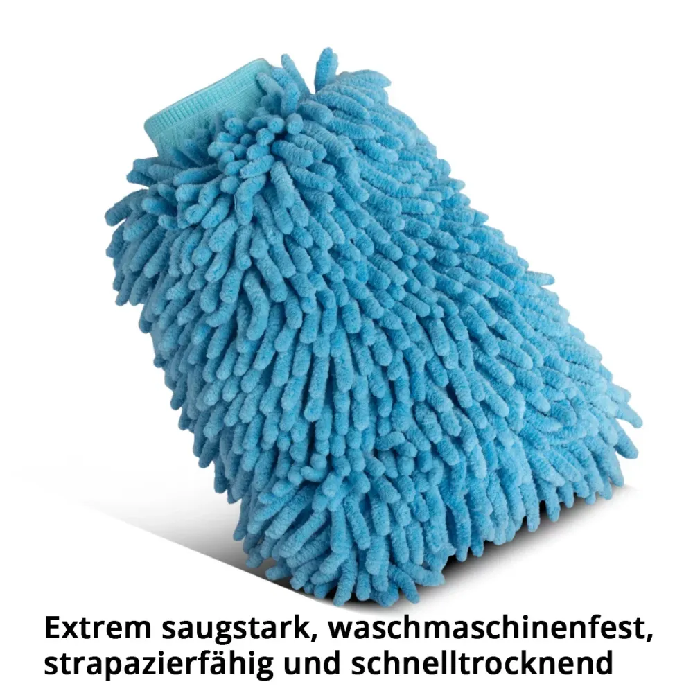 Gant de lavage de voiture en acier dans le gant de nettoyage CHENILLE 5 x 28 cm à 5 x 28 cm | Éponge de microfibre | Tissu...