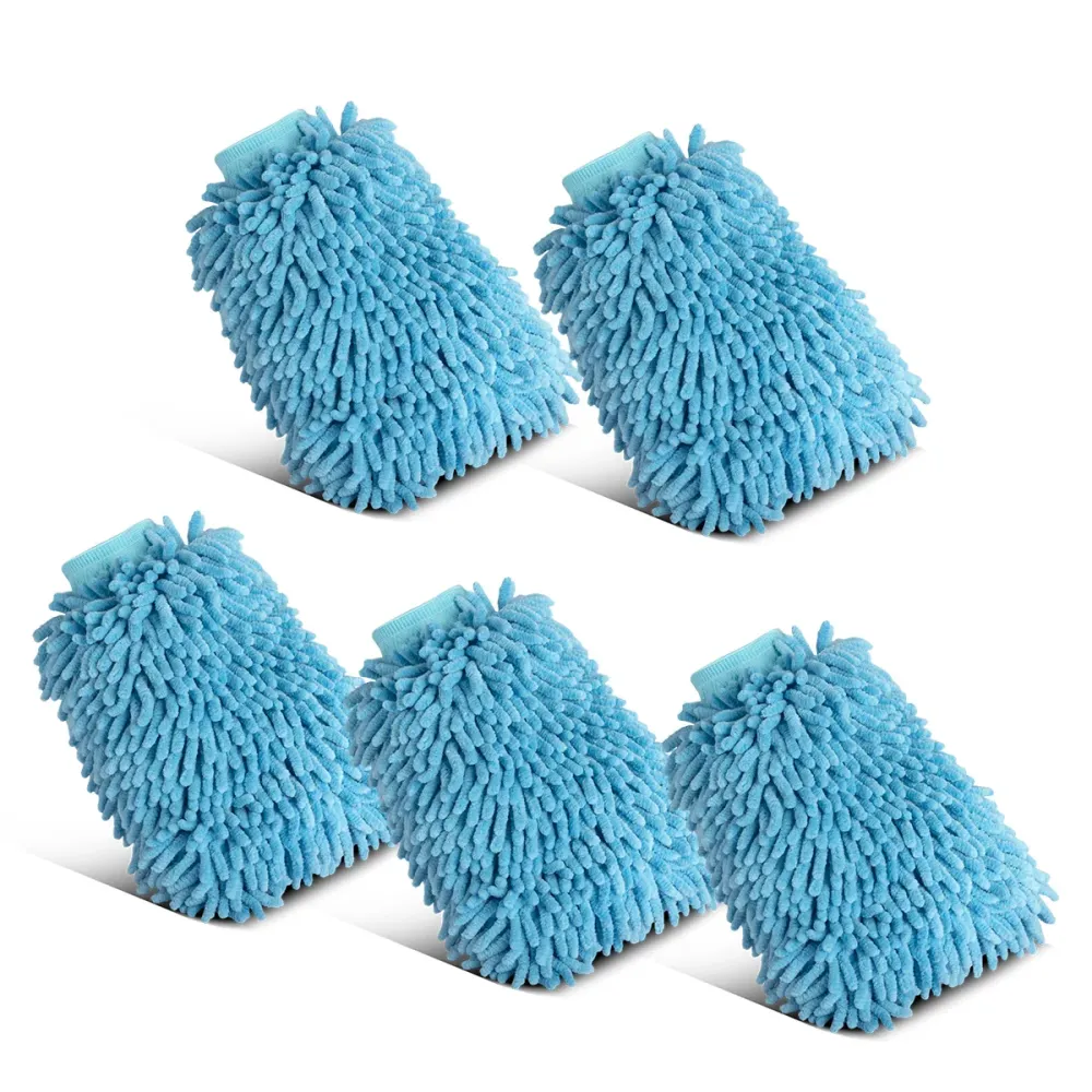 Gant de lavage de voiture en acier dans le gant de nettoyage CHENILLE 5 x 28 cm à 5 x 28 cm | Éponge de microfibre | Tissu...