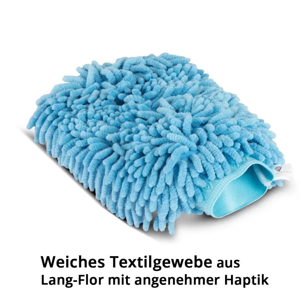 Gant de lavage de voiture en acier dans le gant de nettoyage CHENILLE 5 x 28 cm à 5 x 28 cm | Éponge de microfibre | Tissu...