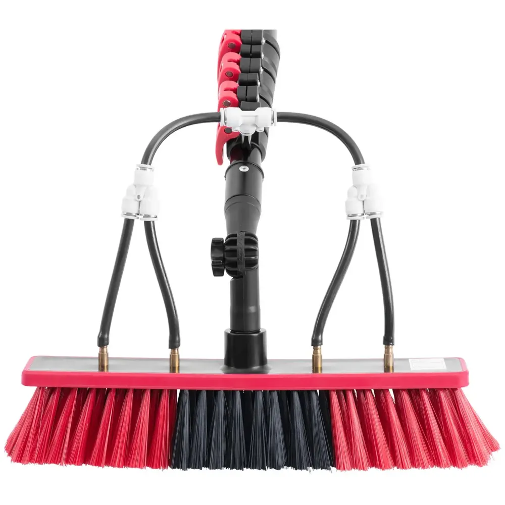 Lave vitre télescopique professionnel avec alimentation en eau pour panneaux solaires et fenêtres 1820 - 8900 mm aluminium...