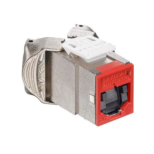 Leviton Cat 5e Shielded QUICKPORT Jack Shutters Crimson 5ESJK-SC5