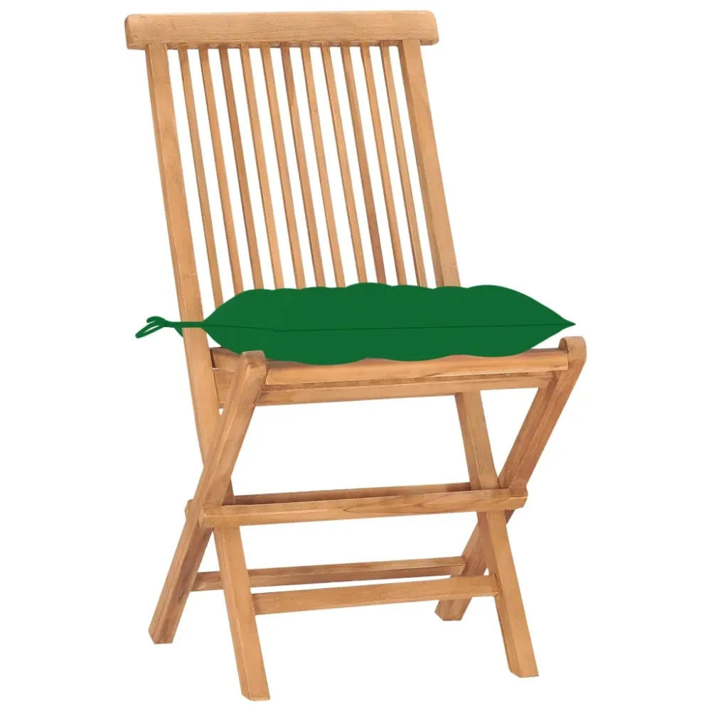 Mobilier à dîner d'extérieur pliable avec coussin 3 pièces teck 02_0014730