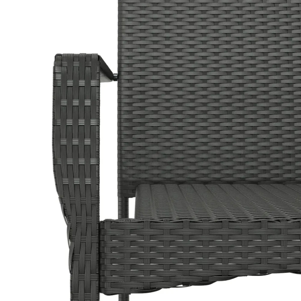 Mobilier à dîner de jardin et coussins 5 pièces noir résine tressée 02_0014886