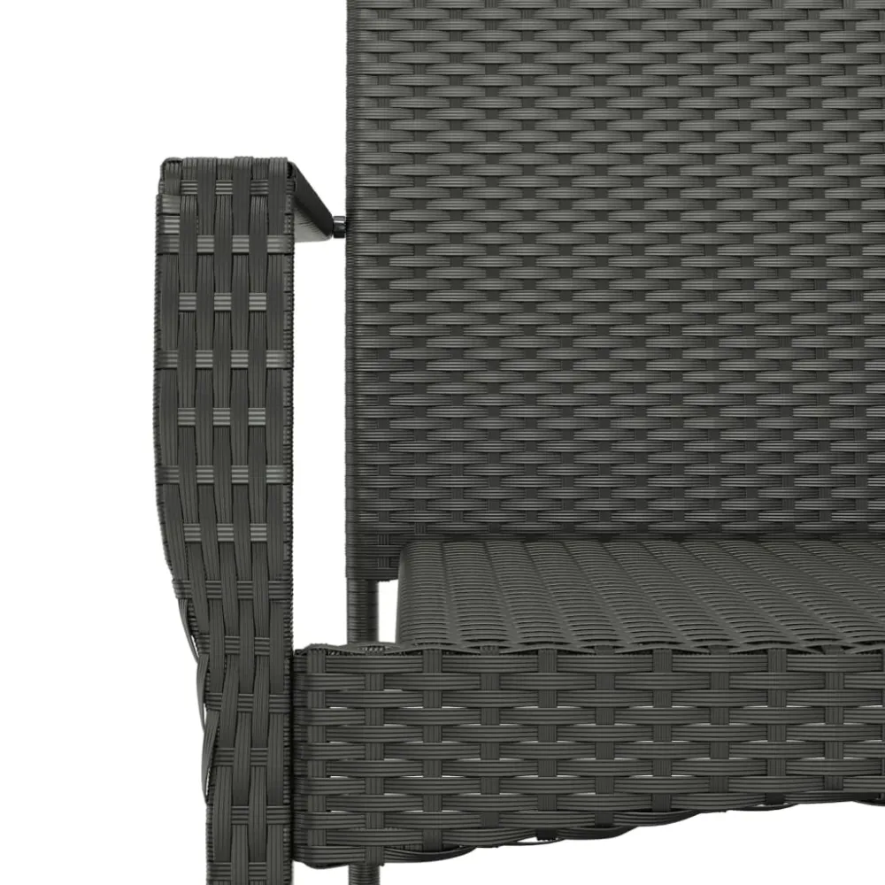 Mobilier à dîner de jardin et coussins 5 pièces noir résine tressée 02_0014885