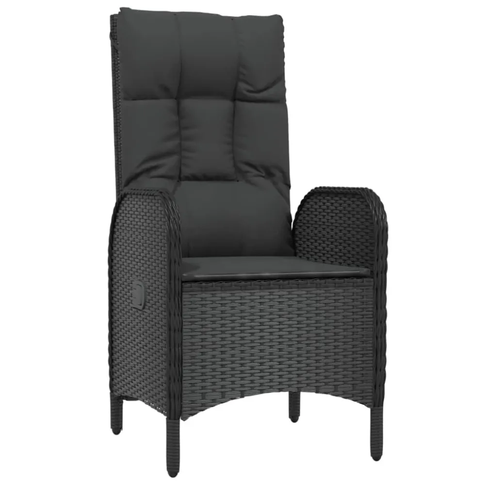 Mobilier à dîner de jardin et coussins 7 pièces noir et gris rotin 02_0014904