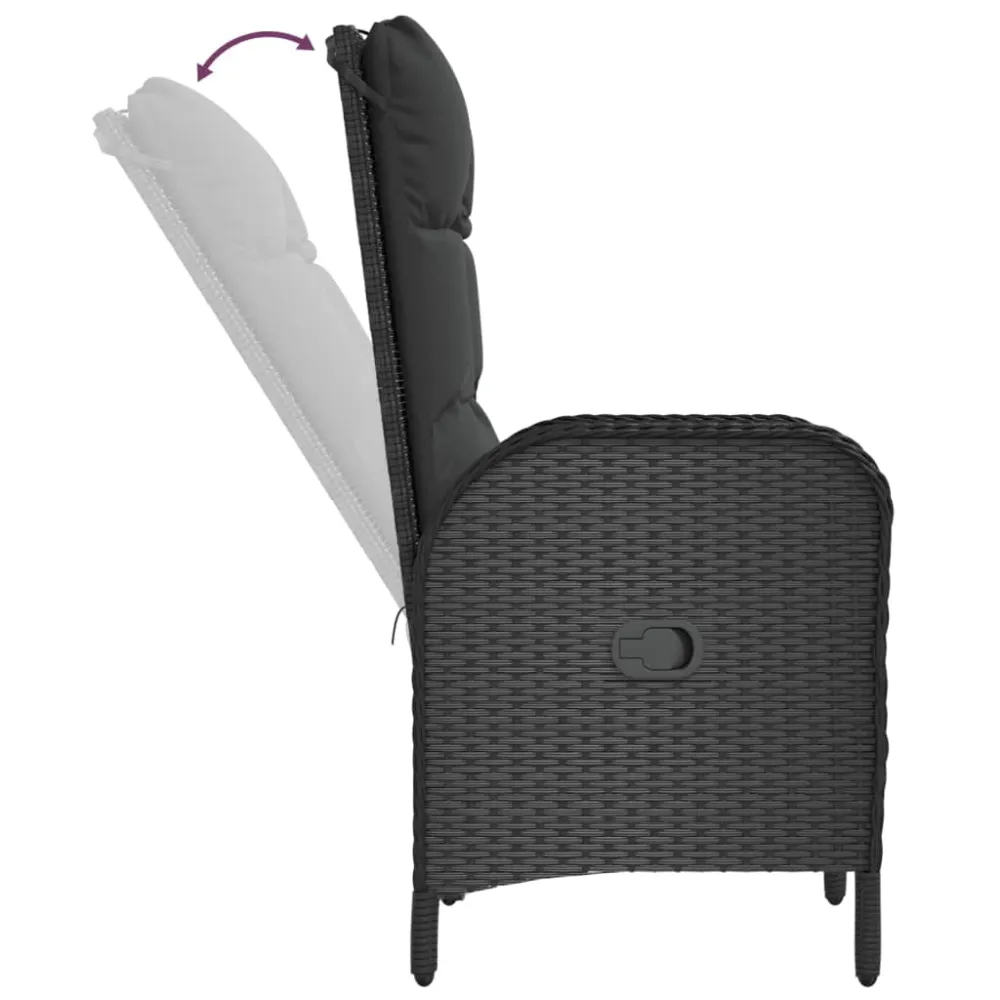 Mobilier à dîner de jardin et coussins 7 pièces noir et gris rotin 02_0014904