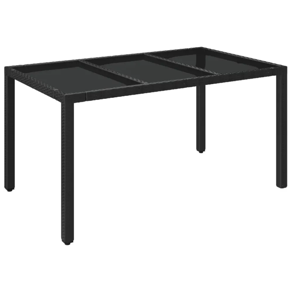 Mobilier à dîner de jardin et coussins 7 pièces noir et gris rotin 02_0014904