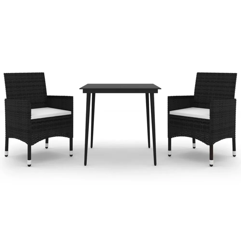 Mobilier à dîner de jardin coussins 3 pièces résine tressée verre 02_0014846