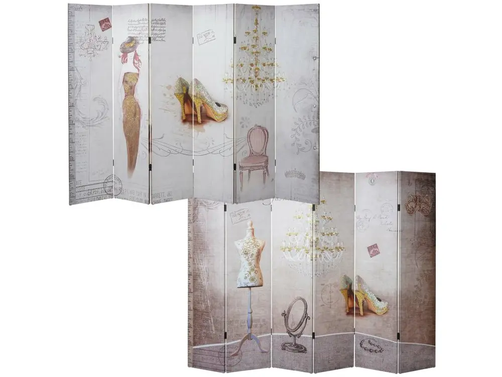 Paravent photo, vintage, cloison/paroi de séparation, style ancien, scintillement - 180x240cm