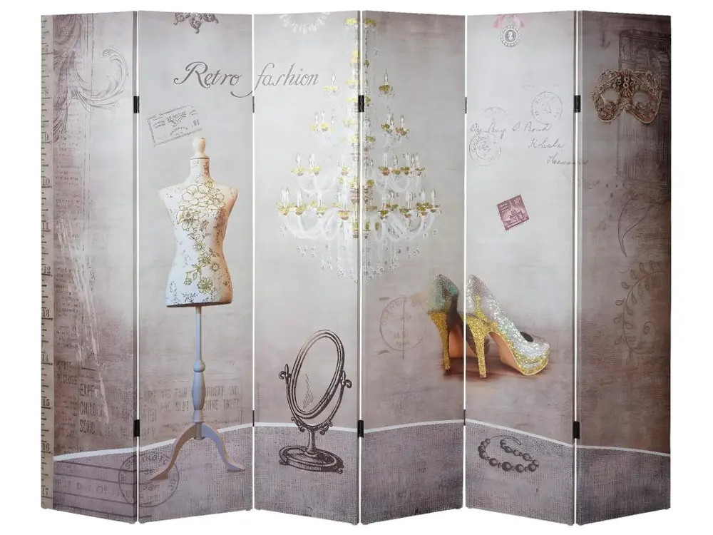 Paravent photo, vintage, cloison/paroi de séparation, style ancien, scintillement - 180x240cm