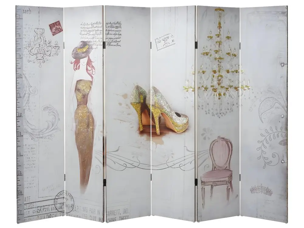 Paravent photo, vintage, cloison/paroi de séparation, style ancien, scintillement - 180x240cm