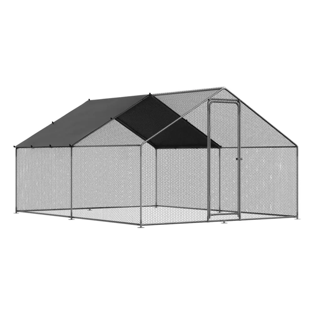 Sealey DG279 Dellonda 3 x 4 x 2m Walk- Chicken Run, Galvanized Steel, Roof Cover & VINYLE Coated Chicken Wire