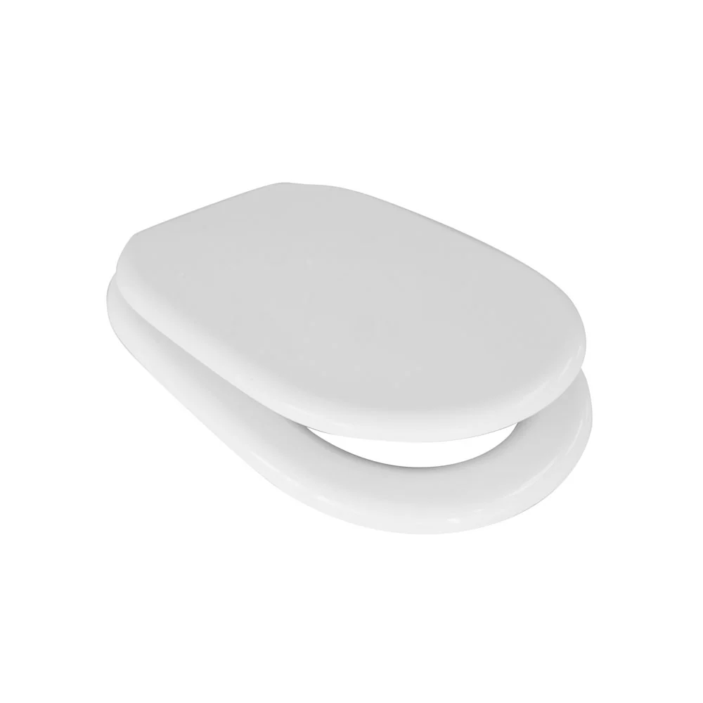 Siège WC blanc pour Cesame cuvette série Belle Époque largeur 36 cm charnières réglables