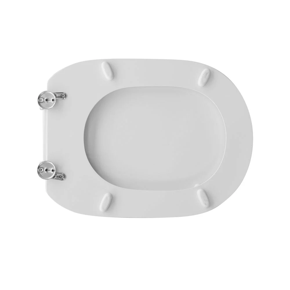 Siège WC blanc pour Cesame cuvette série Belle Époque largeur 36 cm charnières réglables