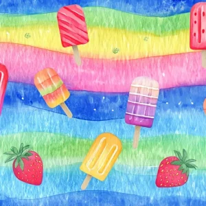 Toile de fond Abstrait Motif Été Arc-en-Ciel Glace Photo CSH58-187