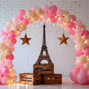 Toile de fond Paris Arche Ballons Présentation Romantique RR61-37