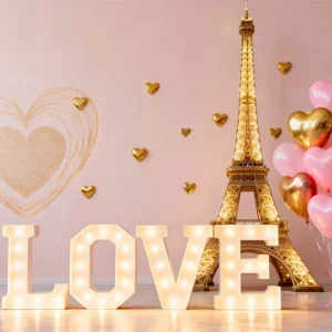 Toile de fond Paris Cœur Ballons Amour Saint-Valentin RR61-45