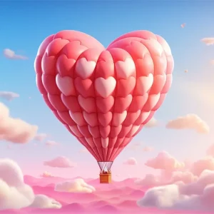 Toile de fond Photographie Saint-Valentin Ballon Volant Ciel BRP12-202