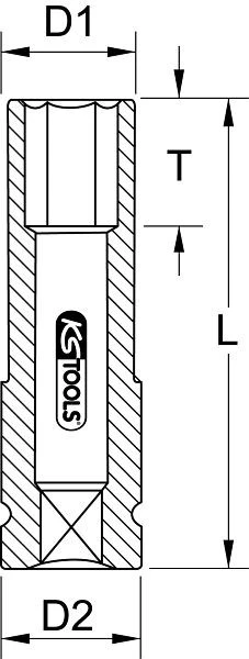 KS Tools Douille à chocs pour jante en aluminium 1/2" robuste longue 15 mm 515.1072 se fournir à bas prix